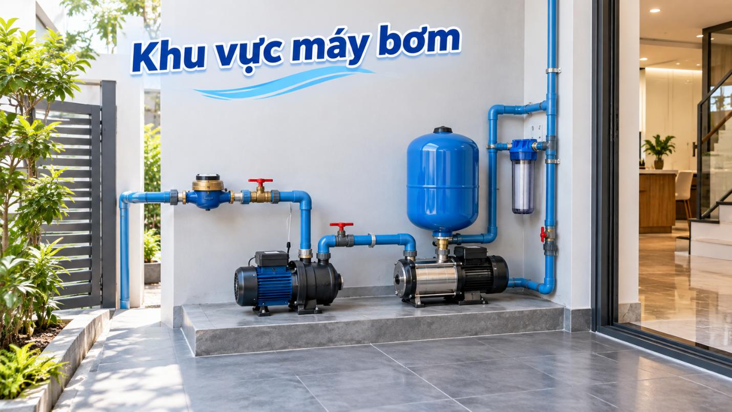 Khu vực máy bơm